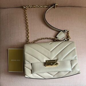 Michael Kors Cece medium chain shoulder soft leather